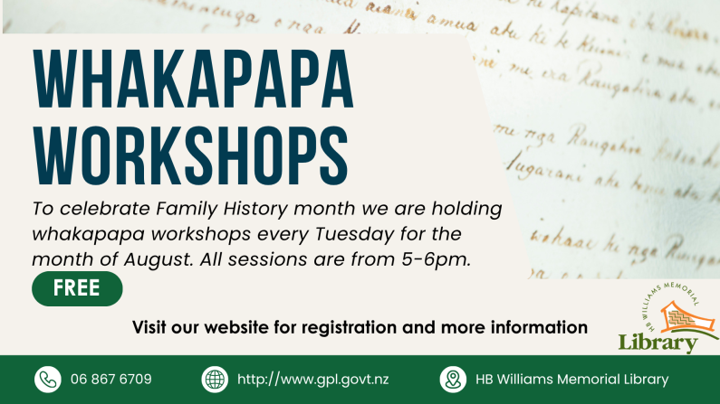 Whakapapa Workshop FB